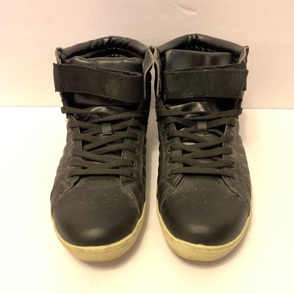 Black hightop sneakers